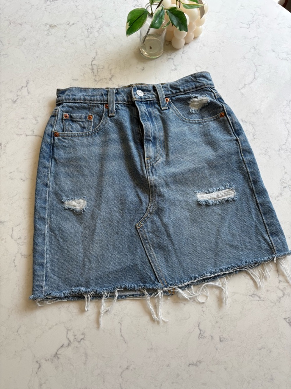 Levi’s Light Blue Denim Skirt - Womens